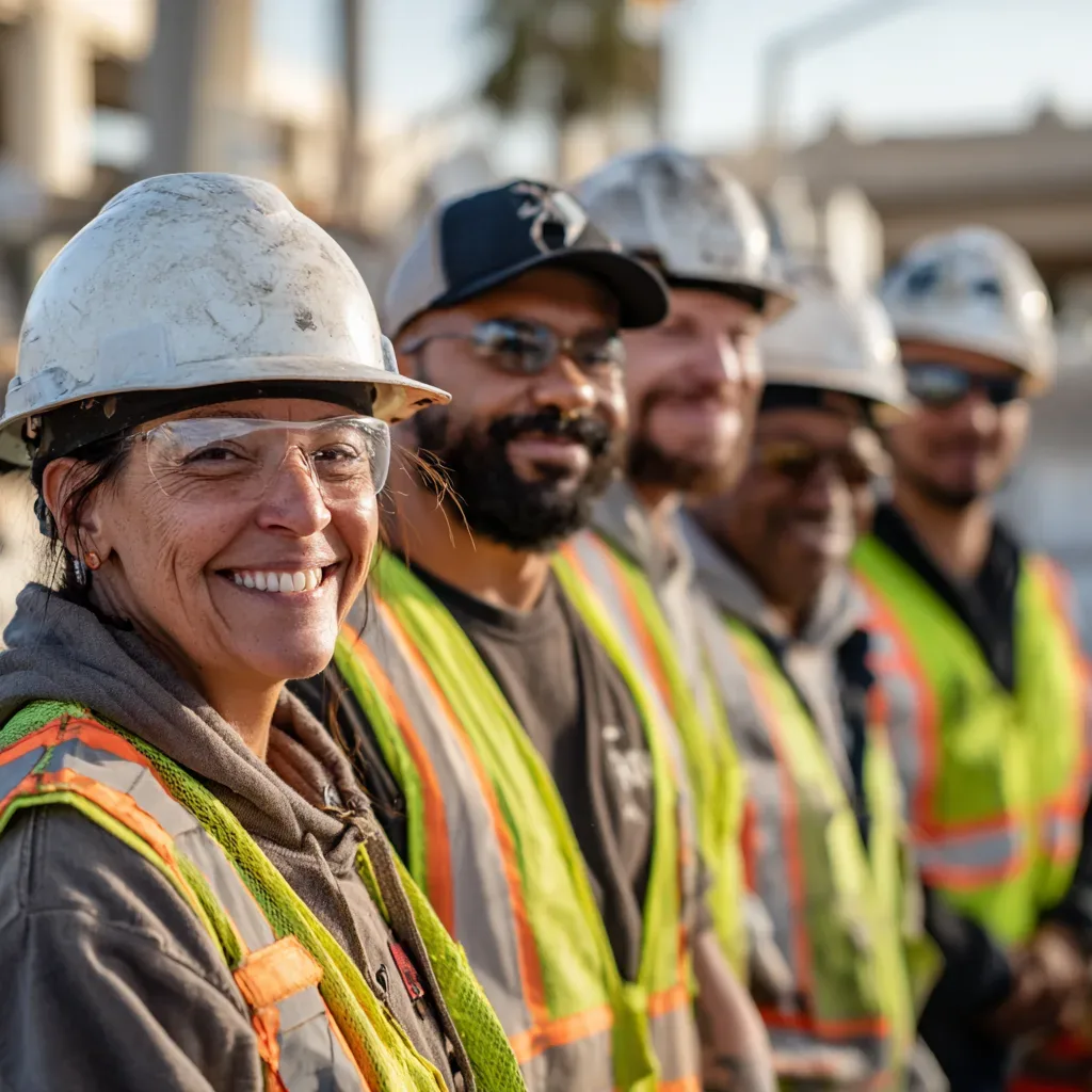 Civil infrastructure crew at a roadway project.