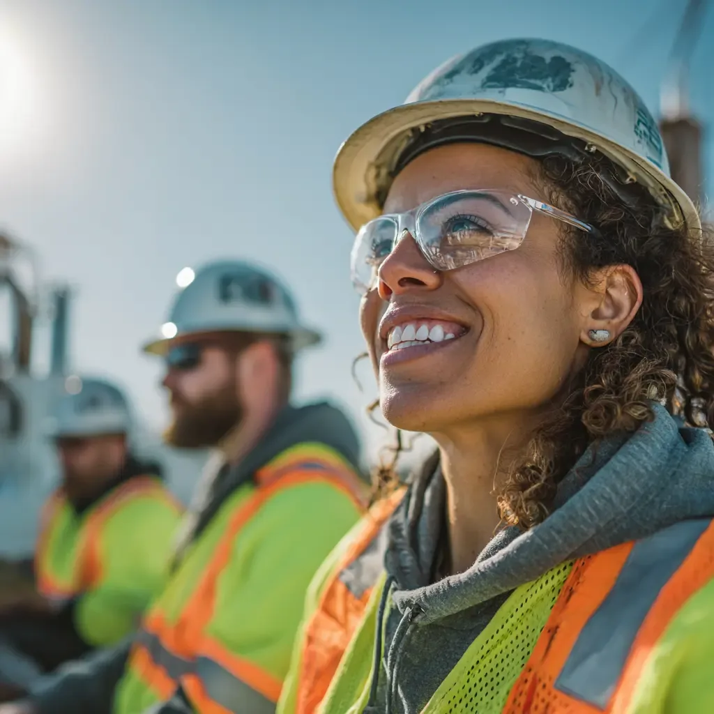 Civil infrastructure worker at a project site.
